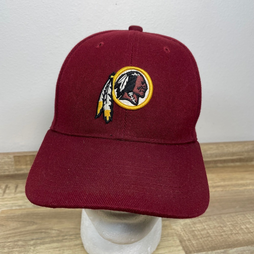 Washington Redskins Hat NFL Mens Burgundy Adjustable Football Cap Retired Logo - Picture 4 of 6